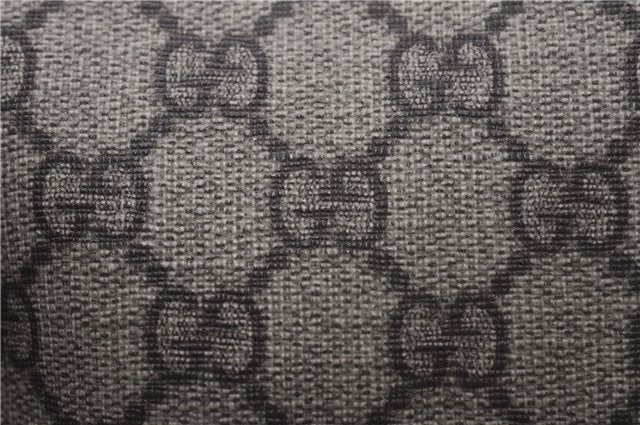 Authentic GUCCI Tote Hand Bag Purse GG PVC Leather 117551 Brown Green 1310F