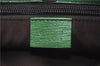 Authentic GUCCI Tote Hand Bag Purse GG PVC Leather 117551 Brown Green 1310F