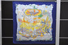 Authentic HERMES Carre 90 Scarf "LIBRE COMME L'ANGE" Silk Navy Box 1311D