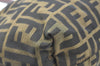 Authentic FENDI Vintage Zucca Shoulder Hand Bag Purse Nylon Leather Brown 1312H