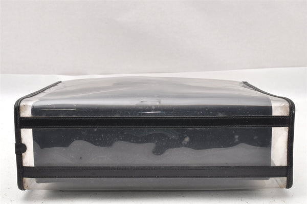 Authentic GUCCI Vintage 2in1 Hand Bag Vinyl Leather Clear 1312I