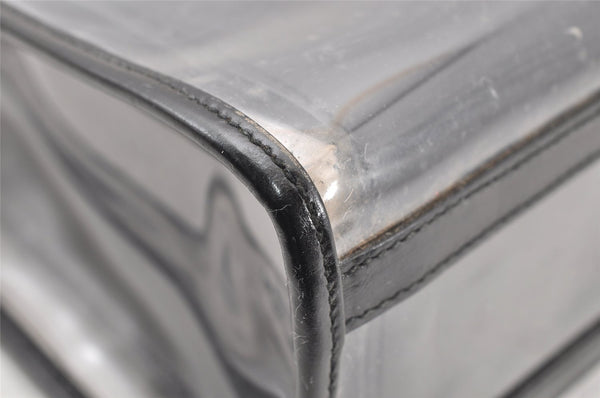 Authentic GUCCI Vintage 2in1 Hand Bag Vinyl Leather Clear 1312I