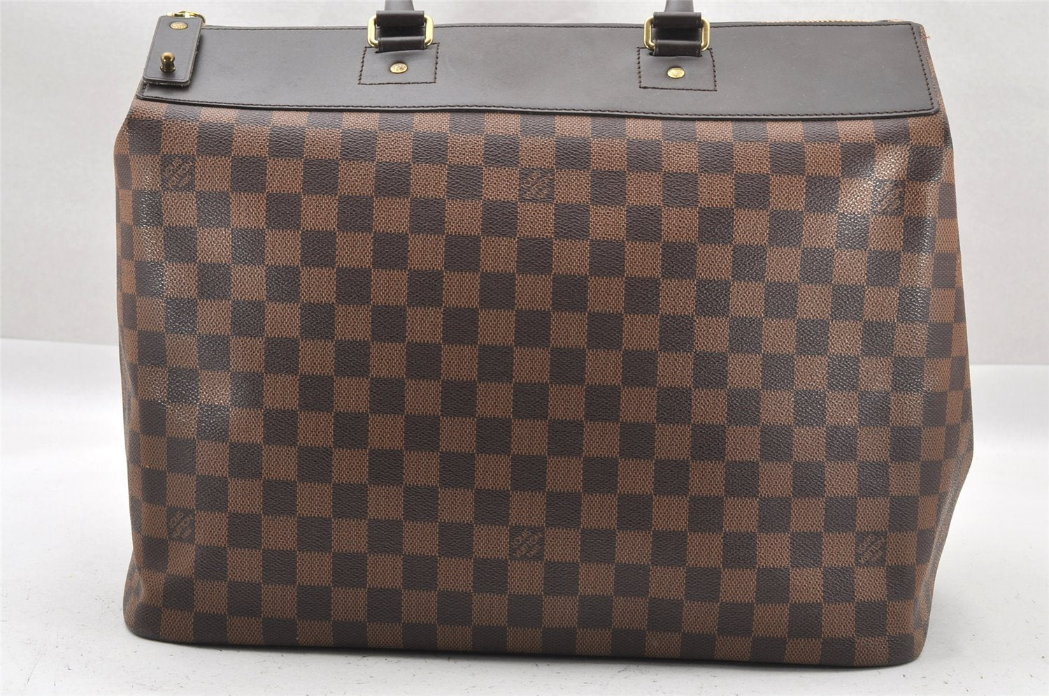 Authentic Louis Vuitton Damier Greenwich PM Hand Boston Bag N41165 LV 1313I