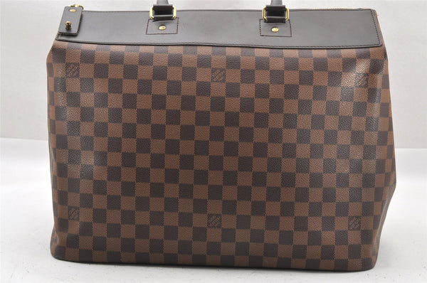 Authentic Louis Vuitton Damier Greenwich PM Hand Boston Bag N41165 LV 1313I