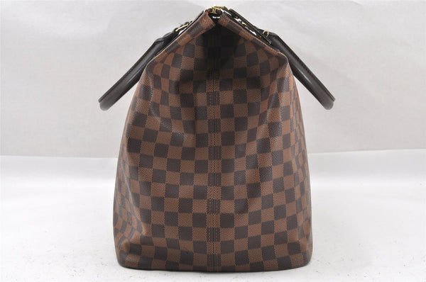 Authentic Louis Vuitton Damier Greenwich PM Hand Boston Bag N41165 LV 1313I