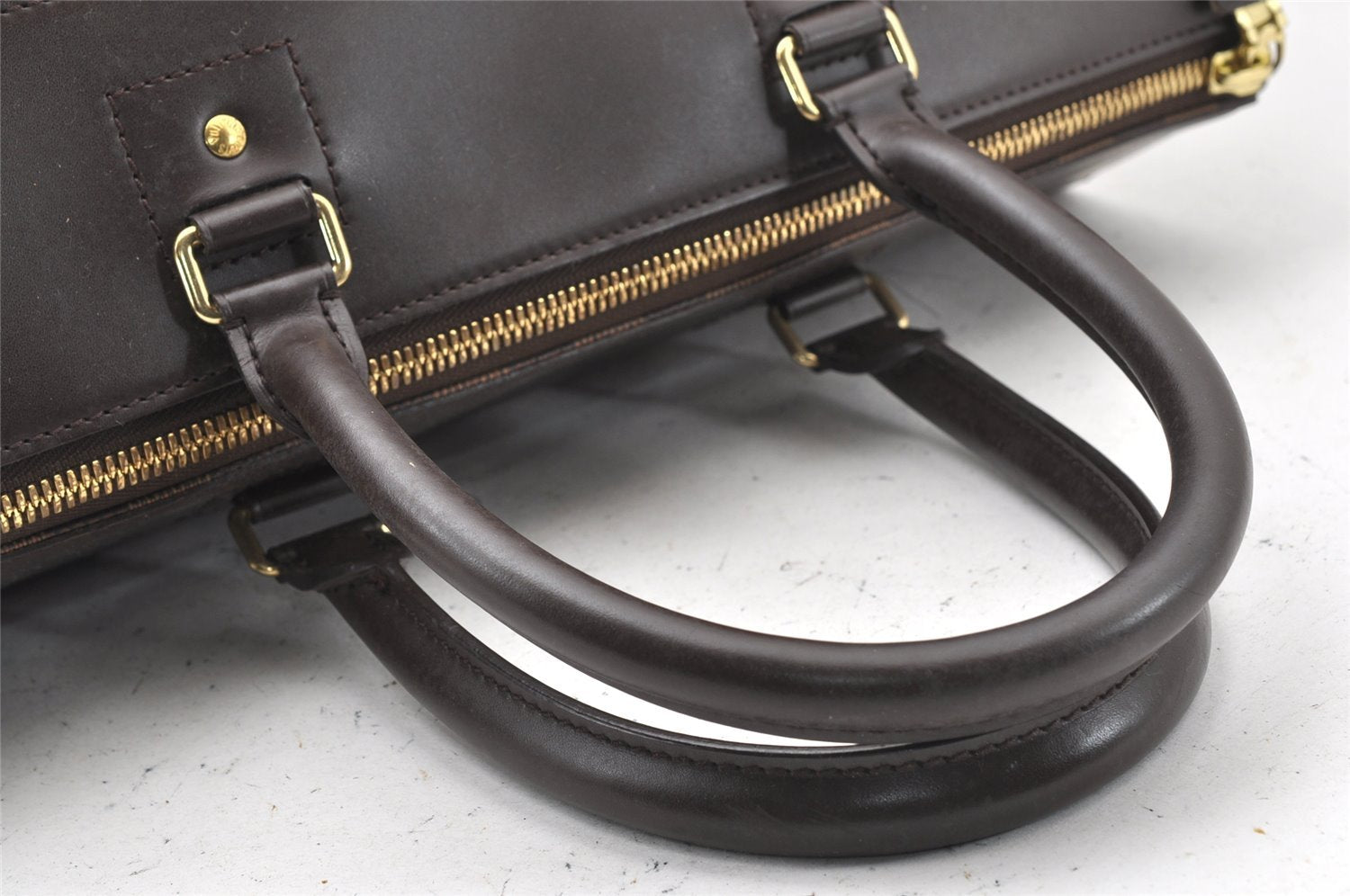 Authentic Louis Vuitton Damier Greenwich PM Hand Boston Bag N41165 LV 1313I