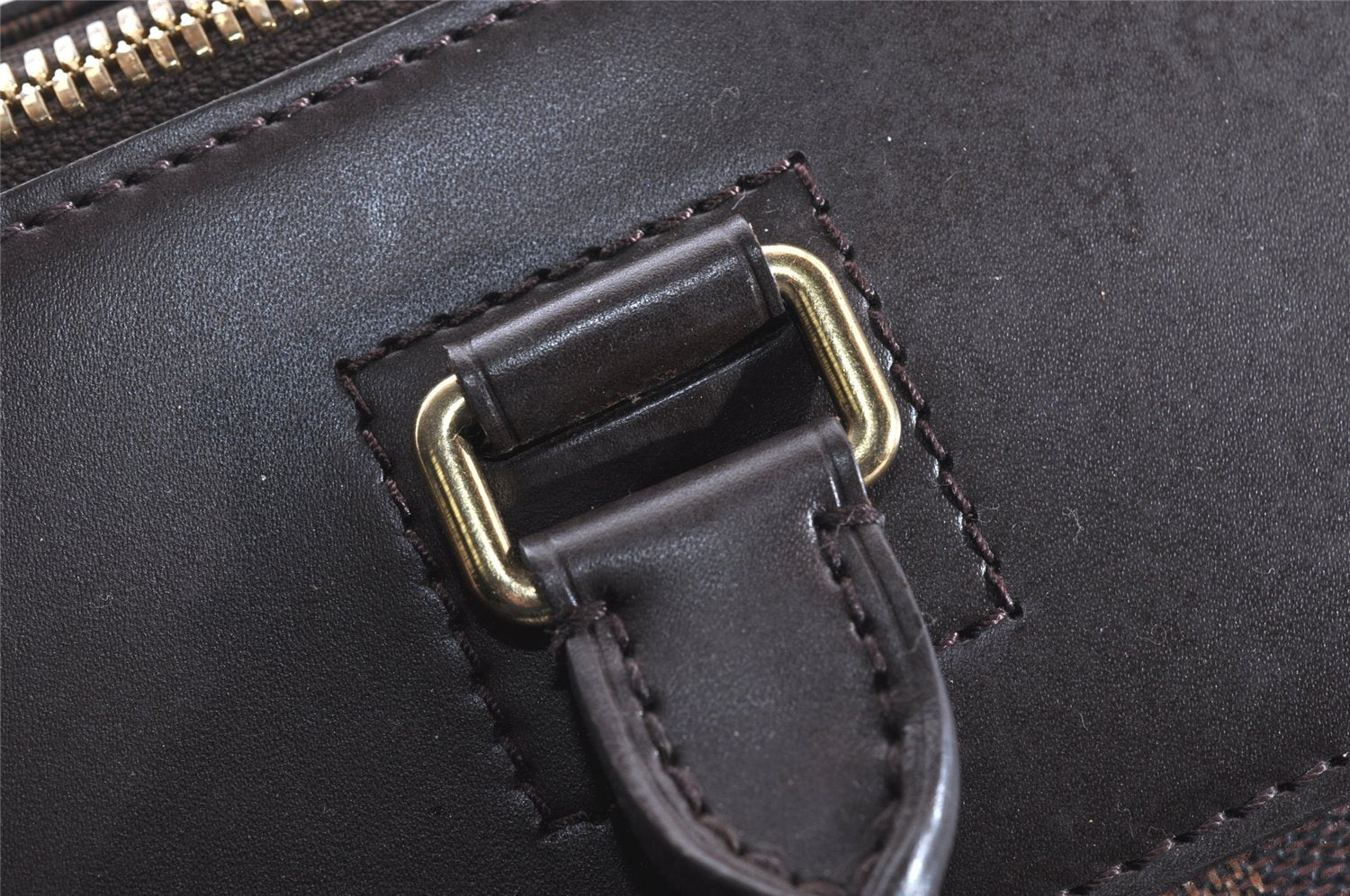 Authentic Louis Vuitton Damier Greenwich PM Hand Boston Bag N41165 LV 1313I