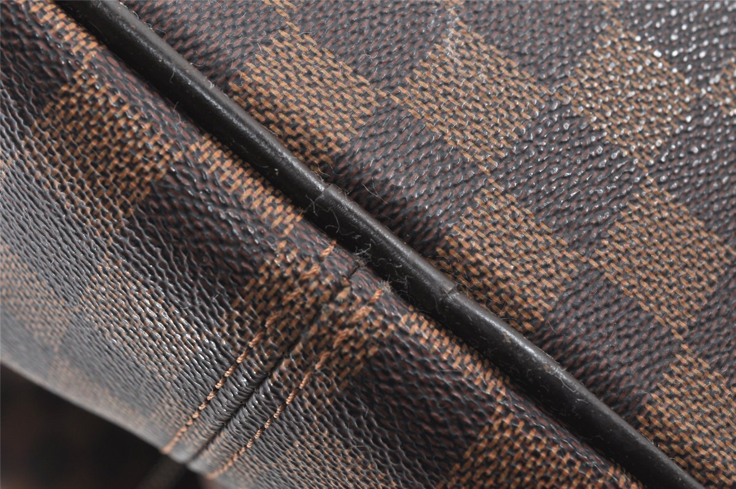 Authentic Louis Vuitton Damier Greenwich PM Hand Boston Bag N41165 LV 1313I