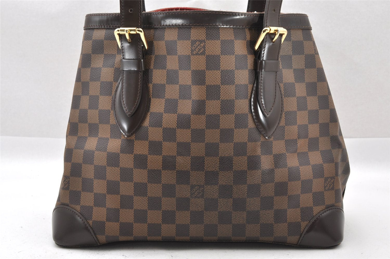 Authentic Louis Vuitton Damier Hampstead MM Shoulder Tote Bag N51204 LV 1314I