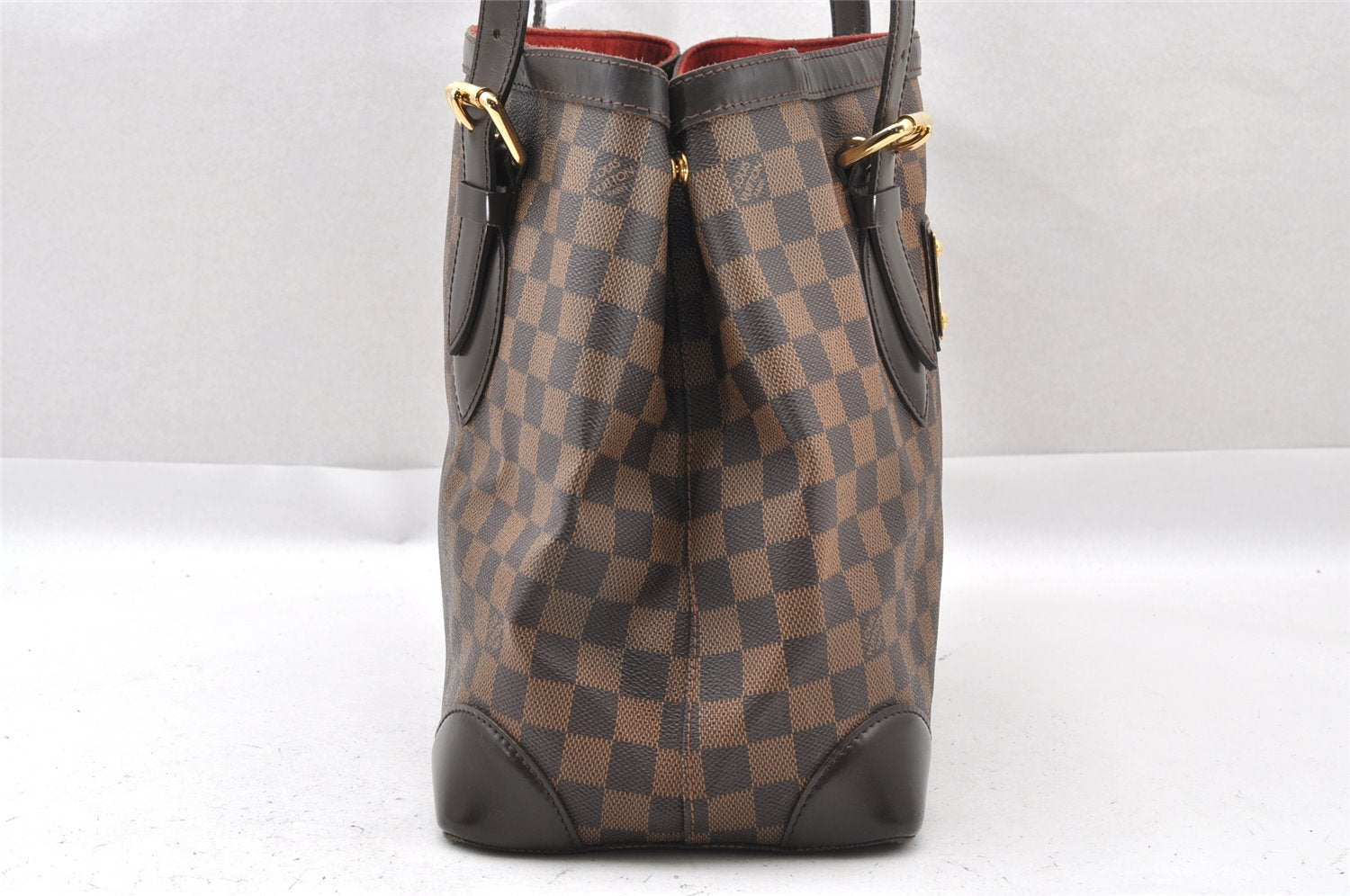 Authentic Louis Vuitton Damier Hampstead MM Shoulder Tote Bag N51204 LV 1314I