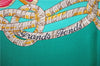 Authentic HERMES Carre 90 Scarf "Grands Fonds" Silk Green Box 1315D