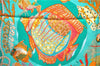 Authentic HERMES Carre 90 Scarf "Grands Fonds" Silk Green Box 1315D