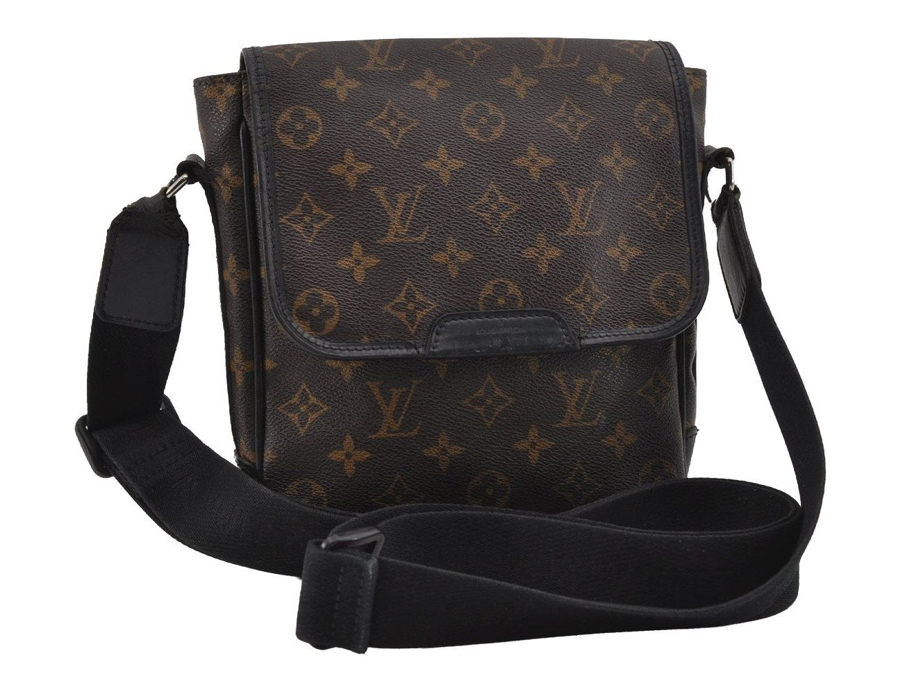 Auth Louis Vuitton Monogram Macassar Bass PM Shoulder Cross Bag M56717 LV 1315I