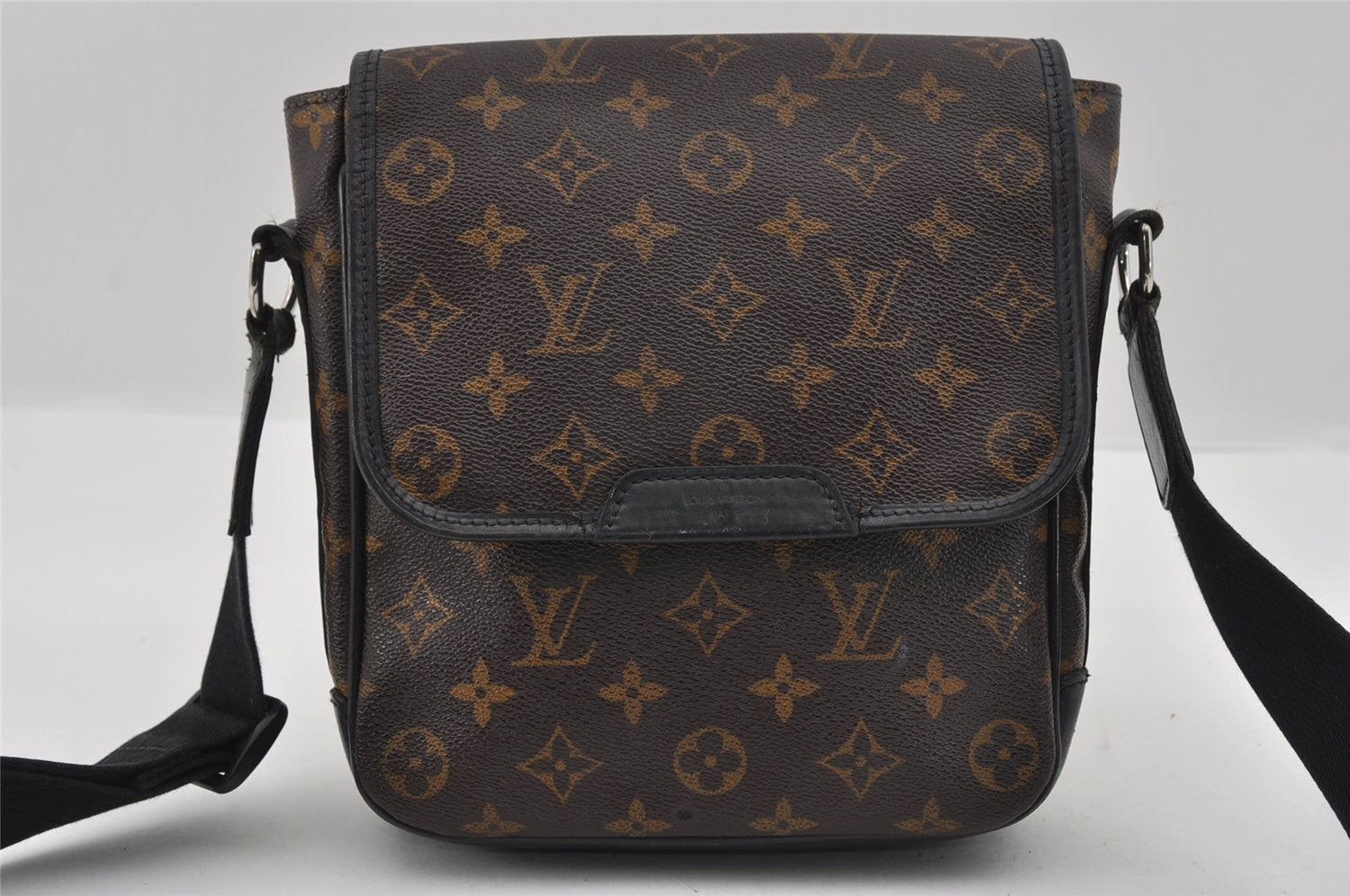 Auth Louis Vuitton Monogram Macassar Bass PM Shoulder Cross Bag M56717 LV 1315I