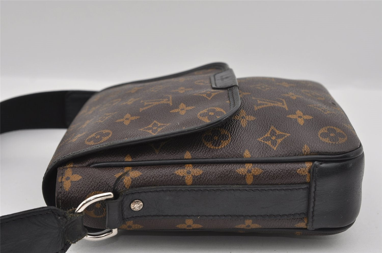 Auth Louis Vuitton Monogram Macassar Bass PM Shoulder Cross Bag M56717 LV 1315I