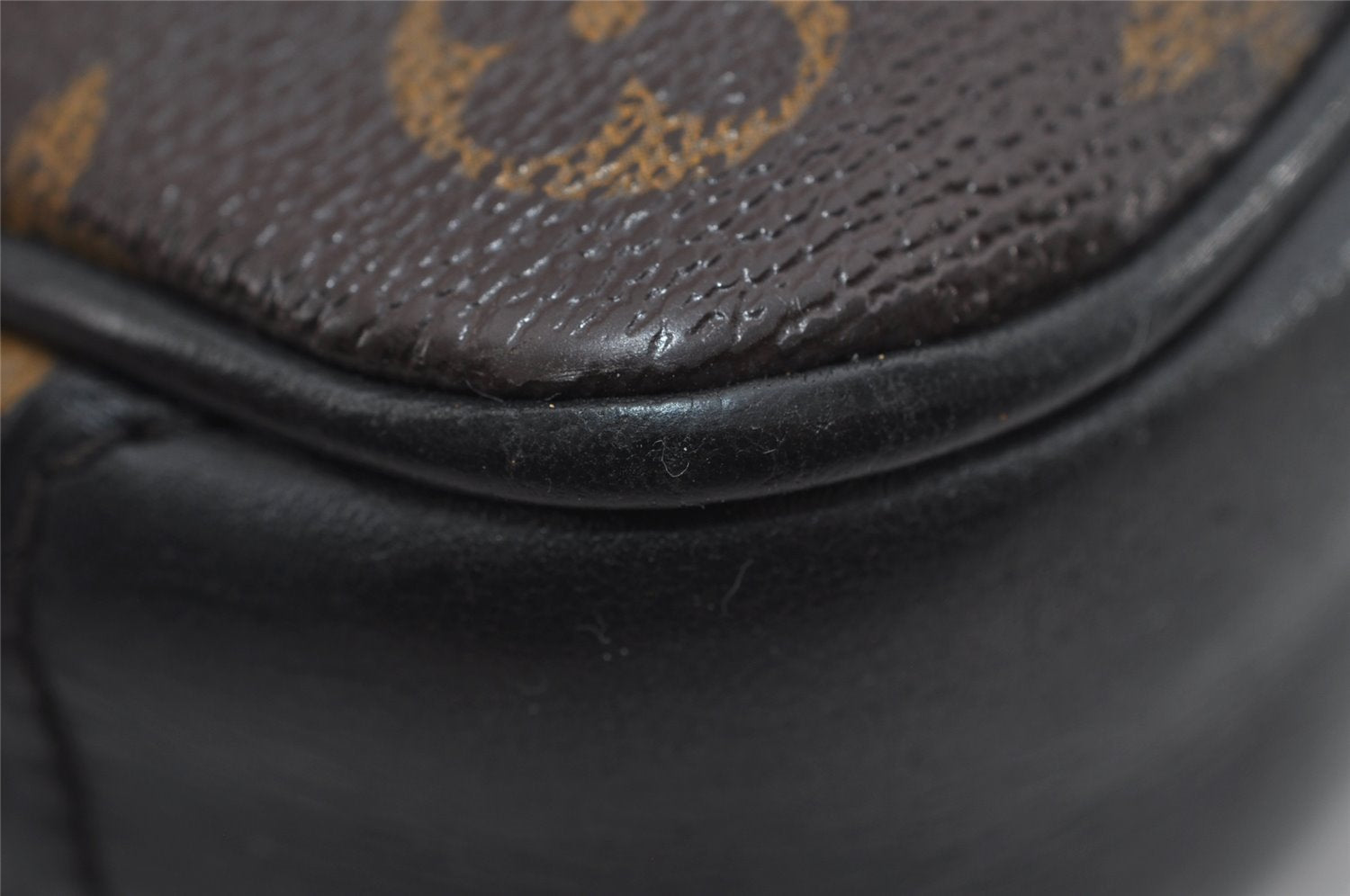 Auth Louis Vuitton Monogram Macassar Bass PM Shoulder Cross Bag M56717 LV 1315I