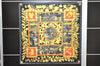 Authentic HERMES Carre 90 Scarf "KYMBALA" Silk Gray Black Box 1316D