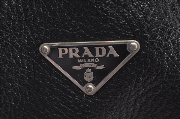 Authentic PRADA Denim Nappa Leather Shoulder Cross Body Bag Navy Blue 1316I