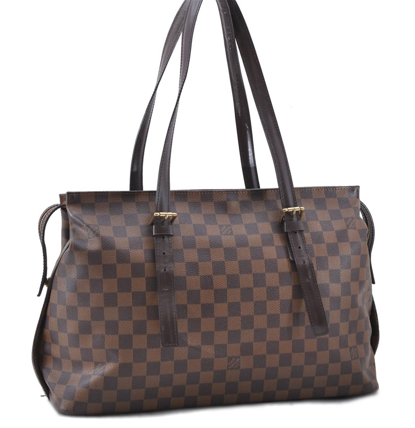 Authentic LOUIS VUITTON Damier Chelsea Shoulder Tote Bag N51119 LV 1317C