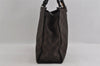 Authentic GUCCI Vintage Bamboo Hand Bag GG Nylon Leather 0021010 Brown 1317I