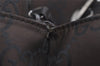 Authentic GUCCI Vintage Bamboo Hand Bag GG Nylon Leather 0021010 Brown 1317I