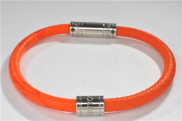 Authentic Louis Vuitton Taiga Rama Bracelet Neo Split Orange M6584D LV 1318F