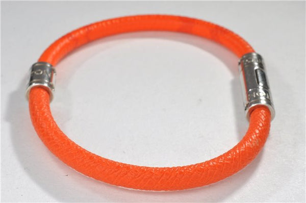 Authentic Louis Vuitton Taiga Rama Bracelet Neo Split Orange M6584D LV 1318F