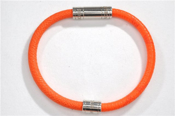 Authentic Louis Vuitton Taiga Rama Bracelet Neo Split Orange M6584D LV 1318F