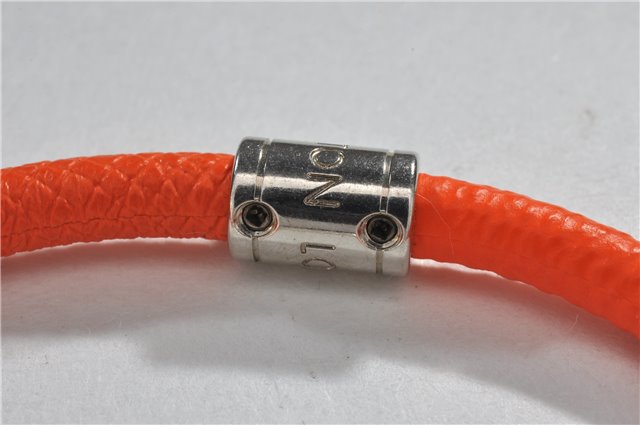 Authentic Louis Vuitton Taiga Rama Bracelet Neo Split Orange M6584D LV 1318F