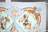 Authentic HERMES Carre 90 Scarf "Musee Vivant du Cheval" Silk Light Blue 1318I