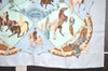 Authentic HERMES Carre 90 Scarf "Musee Vivant du Cheval" Silk Light Blue 1318I