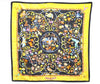 Auth HERMES Carre 90 Scarf "PIERRES D'ORIENT et d'OCCIDENT" Silk Black 1319D