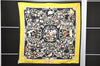 Auth HERMES Carre 90 Scarf "PIERRES D'ORIENT et d'OCCIDENT" Silk Black 1319D