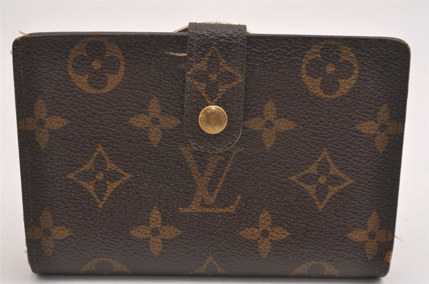 Auth Louis Vuitton Monogram Porte Monnaie Billets Viennois Wallet LV Junk 1320I