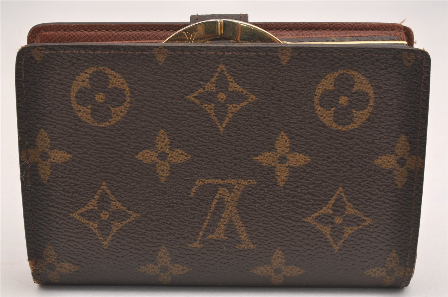 Auth Louis Vuitton Monogram Porte Monnaie Billets Viennois Wallet LV Junk 1320I