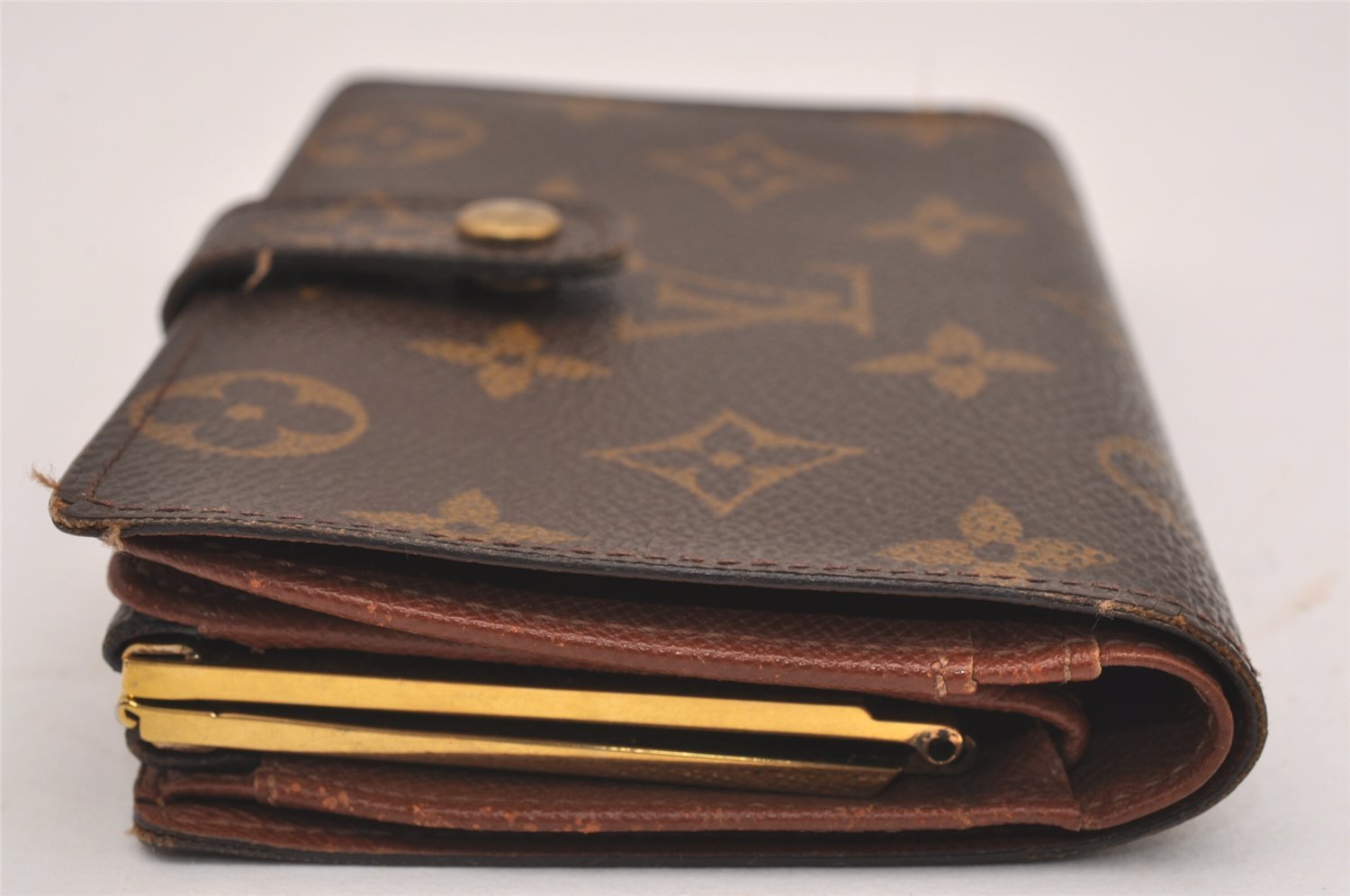 Auth Louis Vuitton Monogram Porte Monnaie Billets Viennois Wallet LV Junk 1320I