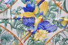 Authentic HERMES Carre 90 Scarf "TROPIQUES" Silk Blue 1324D