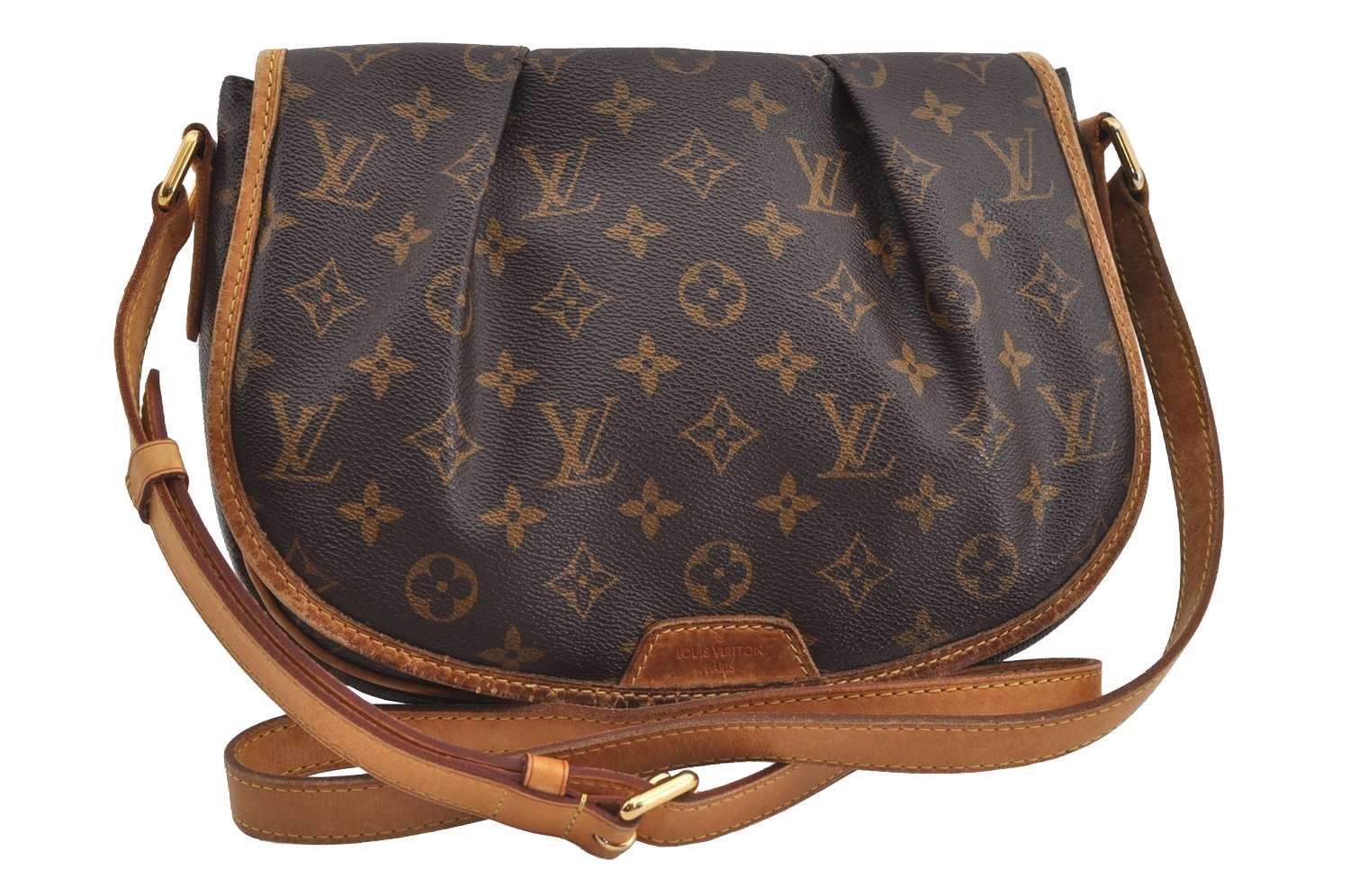 Authentic Louis Vuitton Monogram Menilmontant PM M40474 Shoulder Cross Bag 1324I