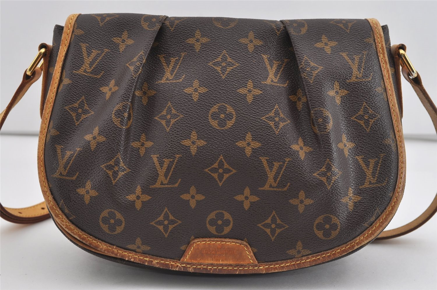 Authentic Louis Vuitton Monogram Menilmontant PM M40474 Shoulder Cross Bag 1324I
