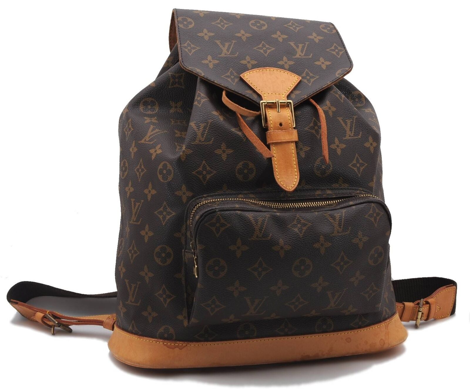 Authentic LOUIS VUITTON Monogram Montsouris GM Backpack M51135 LV 1325B