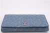 Authentic CHANEL Calf Skin Matelasse Long Wallet Purse CC Logo Blue Box 1325F