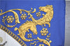 Authentic HERMES Carre 90 Scarf "LA PROMENADE DE LONGCHAMPS" Silk Blue 1325G