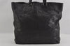 Authentic PRADA Glace Calf 2 Leather Nappa Shoulder Tote Bag VA0790 Black 1325I