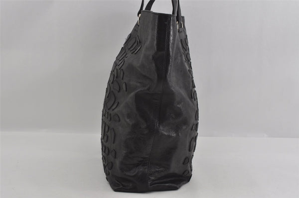 Authentic PRADA Glace Calf 2 Leather Nappa Shoulder Tote Bag VA0790 Black 1325I