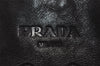 Authentic PRADA Glace Calf 2 Leather Nappa Shoulder Tote Bag VA0790 Black 1325I