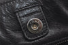 Authentic PRADA Glace Calf 2 Leather Nappa Shoulder Tote Bag VA0790 Black 1325I