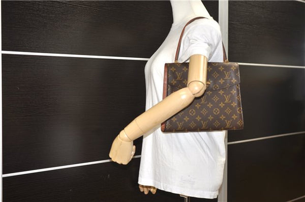 Authentic Louis Vuitton Monogram Malesherbes Hand Bag Purse M51379 LV 1326F