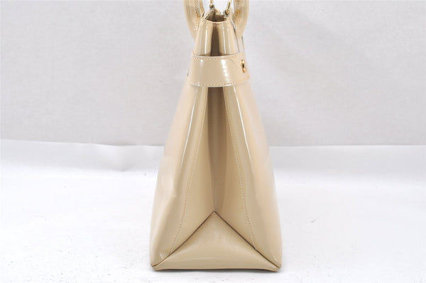 Authentic GUCCI Vintage 2Way Shoulder Hand Bag Purse Enamel White Junk 1326I