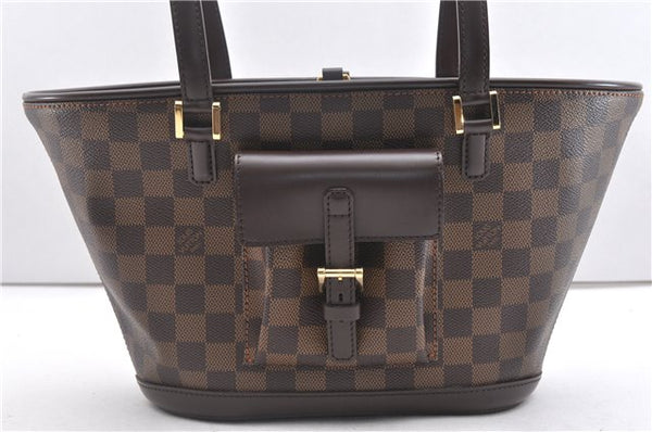 Authentic Louis Vuitton Damier Manosque PM Shoulder Tote Bag N51121 LV 1328F