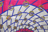 Authentic HERMES Carre 90 Scarf "LES FEUX DE L'ESPACE" Silk Blue Pink 1329D